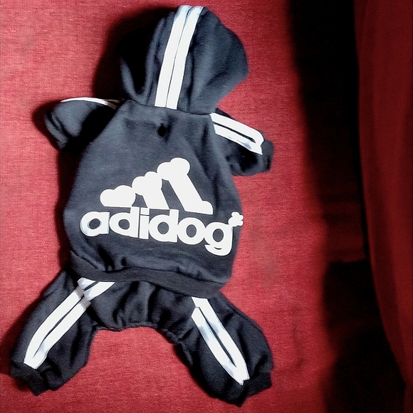 Adidog style tracksuit with hoodie Black size medium - Picture 1 of 2